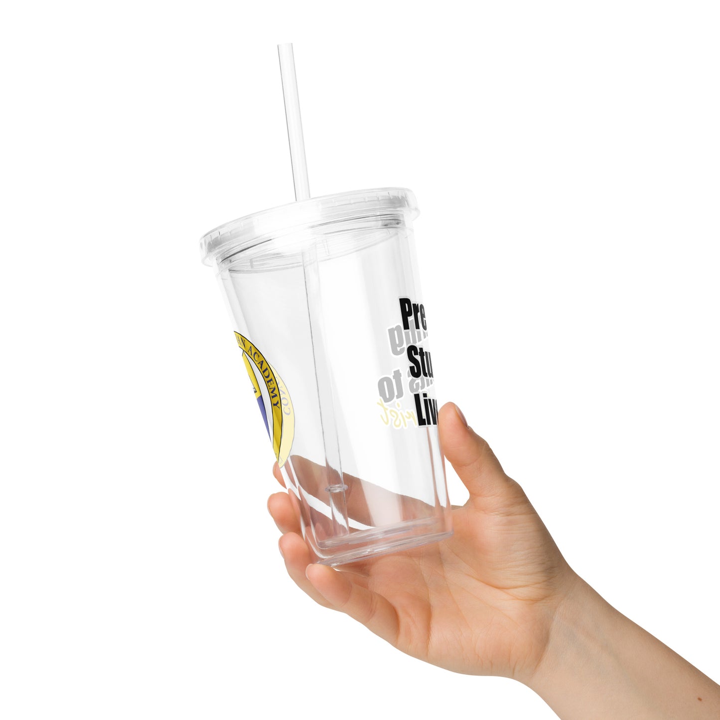 CCA Clear plastic tumbler
